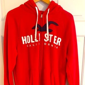 Red Hollister Men’s Hoodie